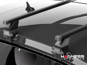 FIAT 500L Roof Rack Luggage Bars - Smooth Roof - Black - OMAC 